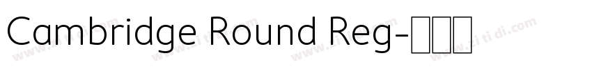 Cambridge Round Reg字体转换